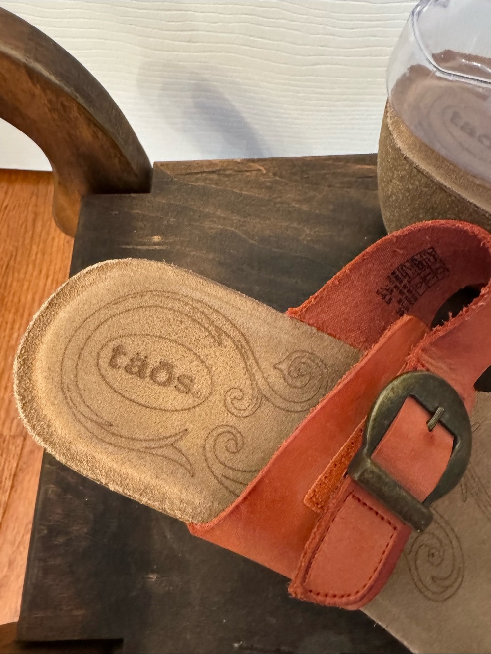 Taos Sandals Womens 8.5 Burnt Orange Leather - Picture 5 of 8